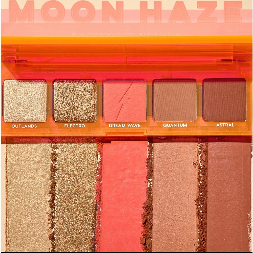 SOLD Colourpop Moon Haze Eyeshadow Palette Metallic Gold Neon Coral Matte - Picture 1 of 6